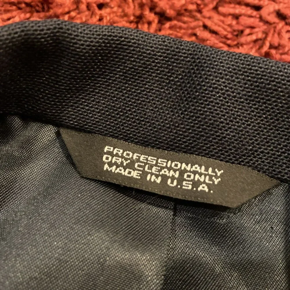 Stafford Wool Blend Sport Coat Navy Size 48 Gold Button Blazer USA Made